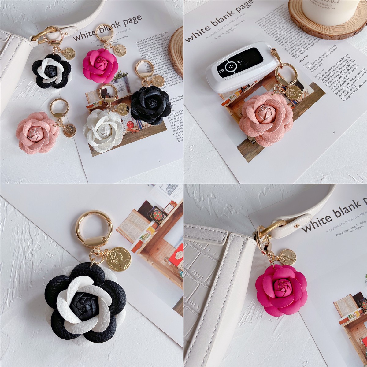 Women Bags Chanel - Chanel için Şık Anahtarlık – Deri
