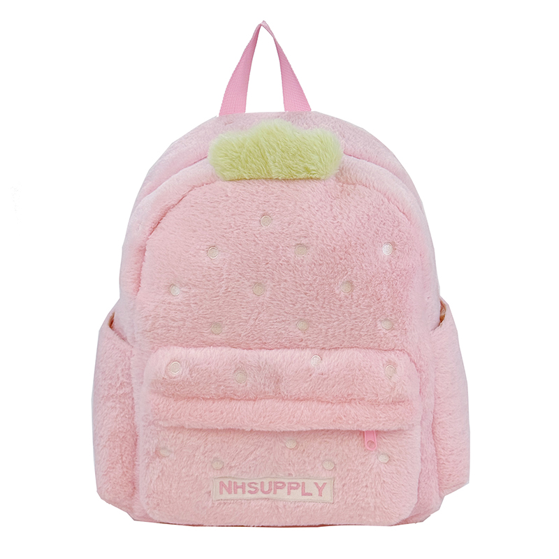 Women Bags For Sale - Peluş Çilek Klasik Düz Renk Tatlı
