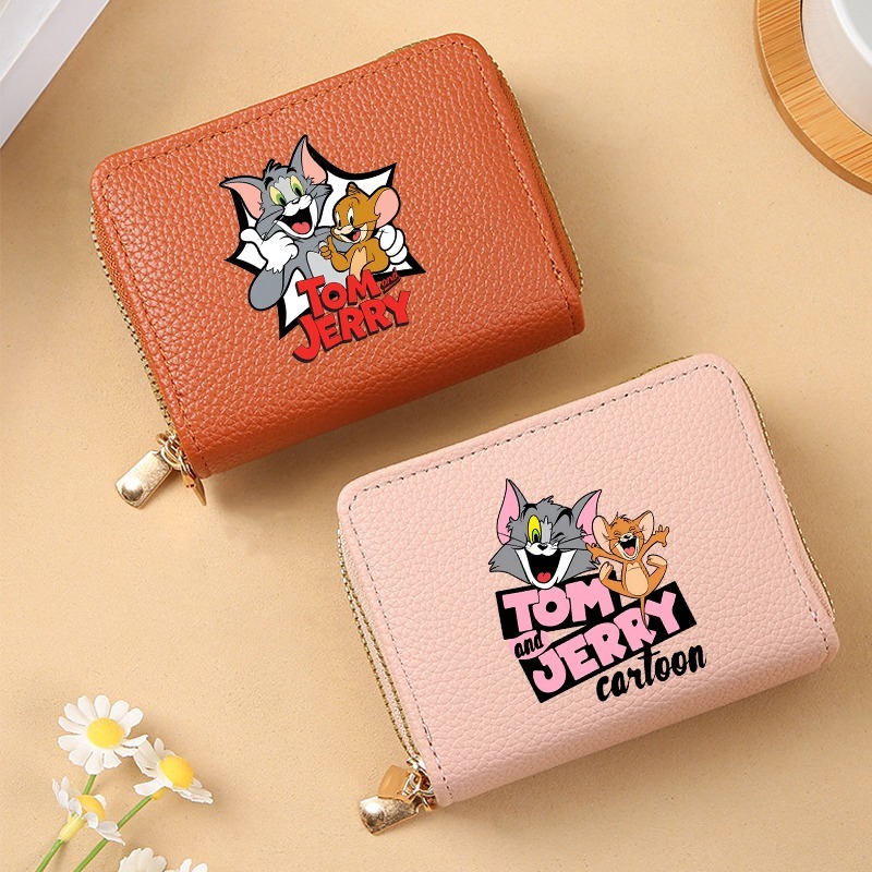 Women Bags With Wallet - Tom ve Jerry Sevimli Kartlıklı Cüzdanlar