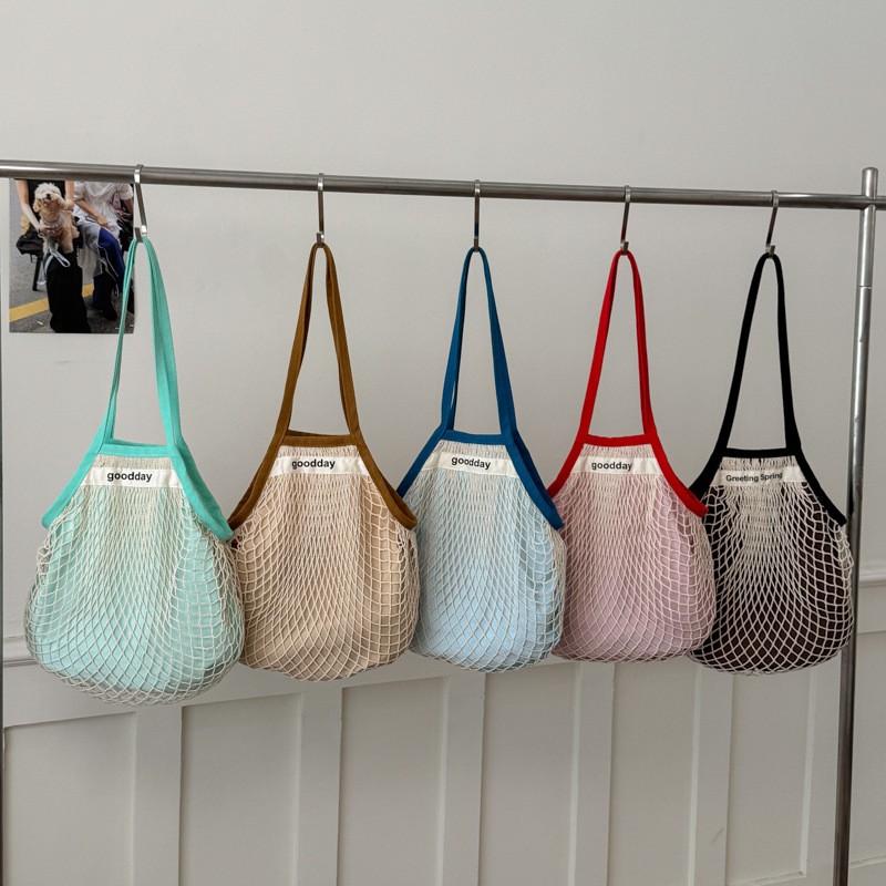 Crochet Market Bag - Yaz Plajı Hafif Oyuk Omuz Çantası