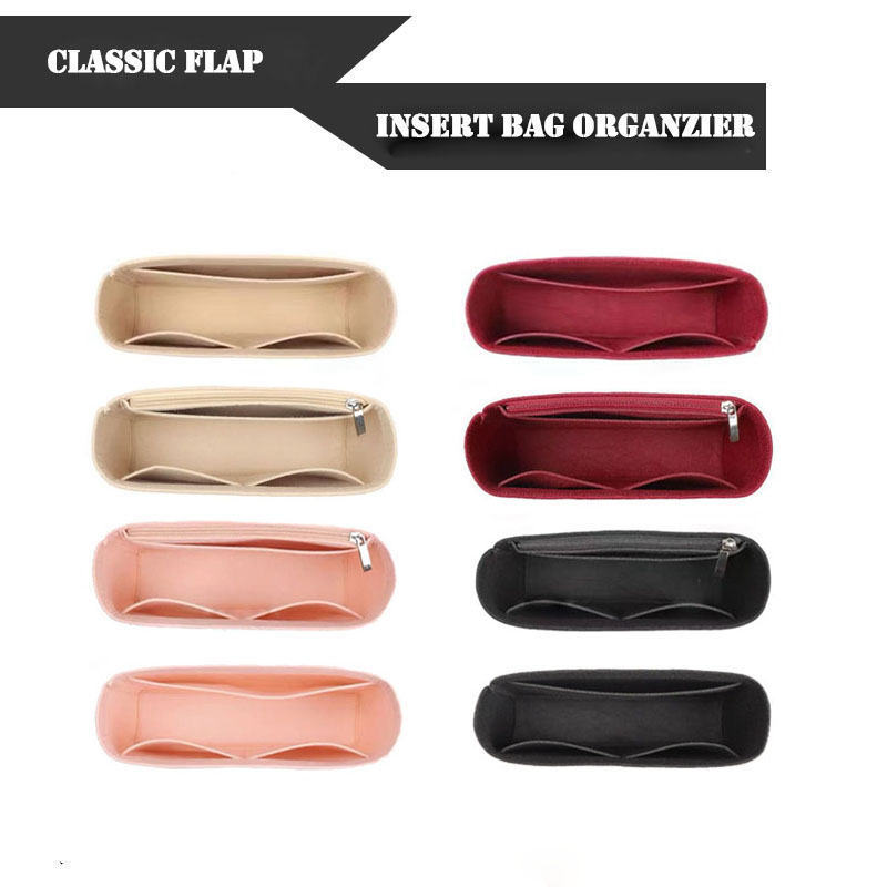 Women Bags Chanel - Klasik Flap ekle organizatör keçe malzeme