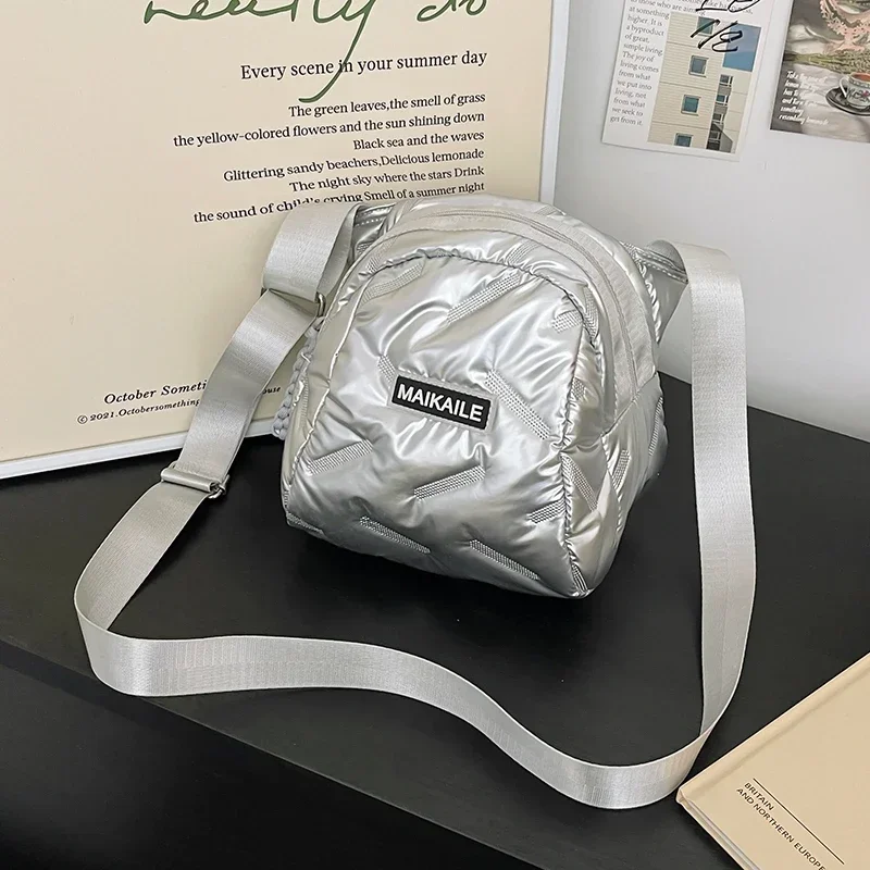 Women Bags For Sale - Fermuarlı Katı PU Tatlı Kadın Çapraz
