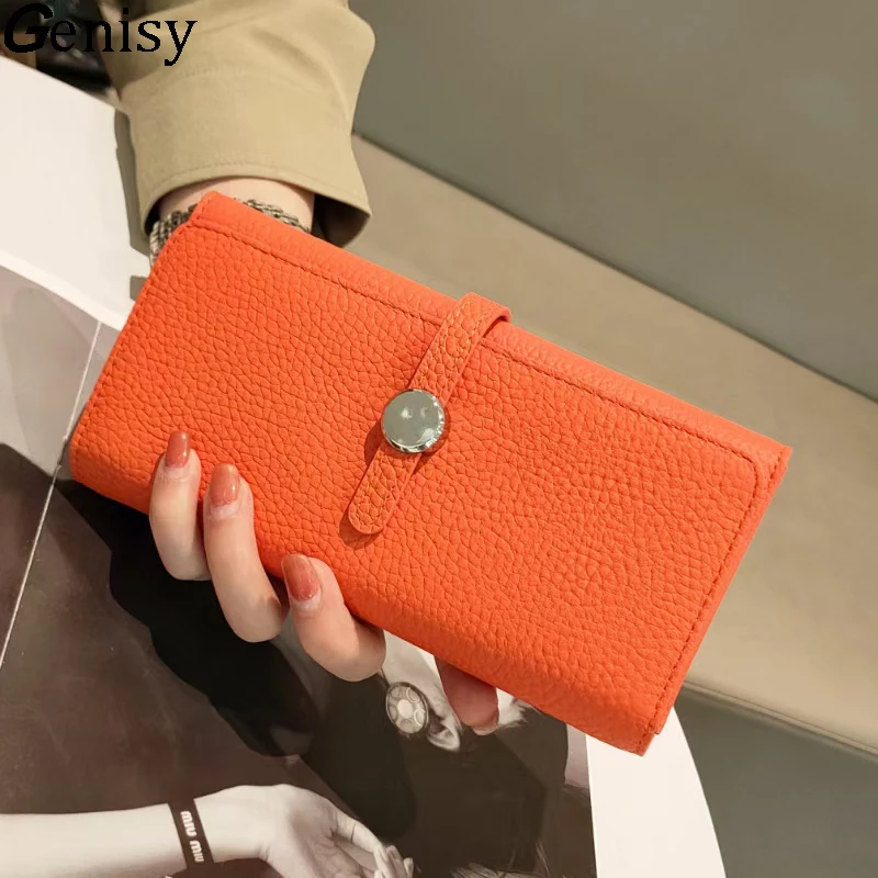 Women'S Bags Top 10 - Hakiki deri cüzdan Kadın Uzun Debriyaj
