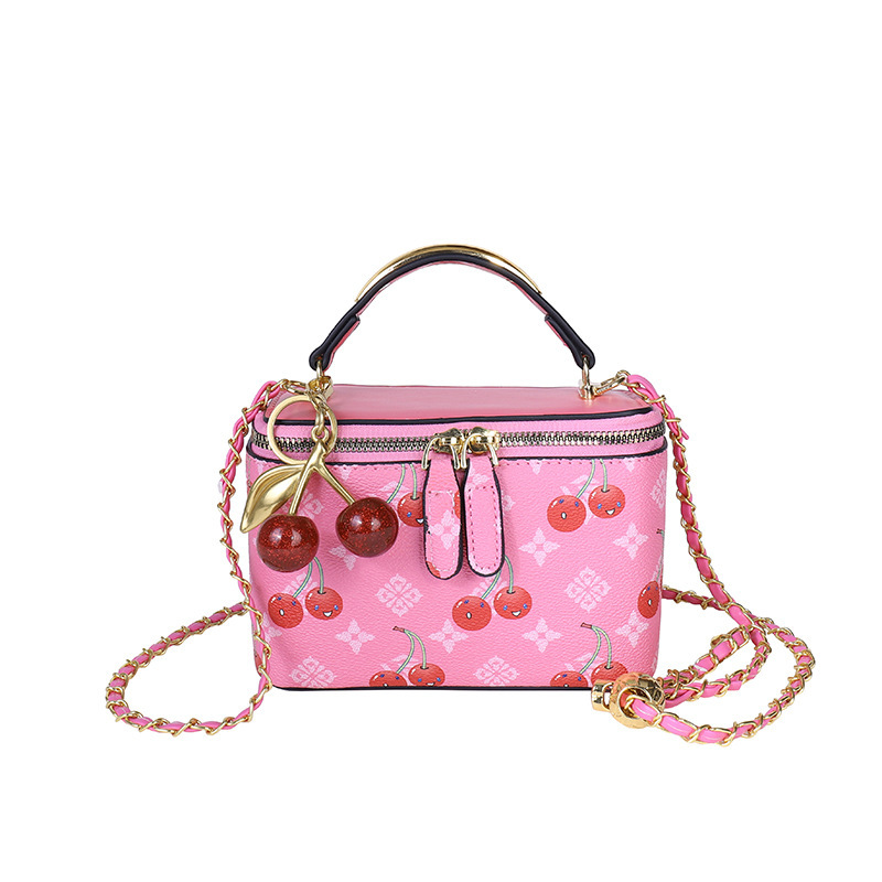 Women Bags Zadig - Kiraz desenli mini kare kutu çanta