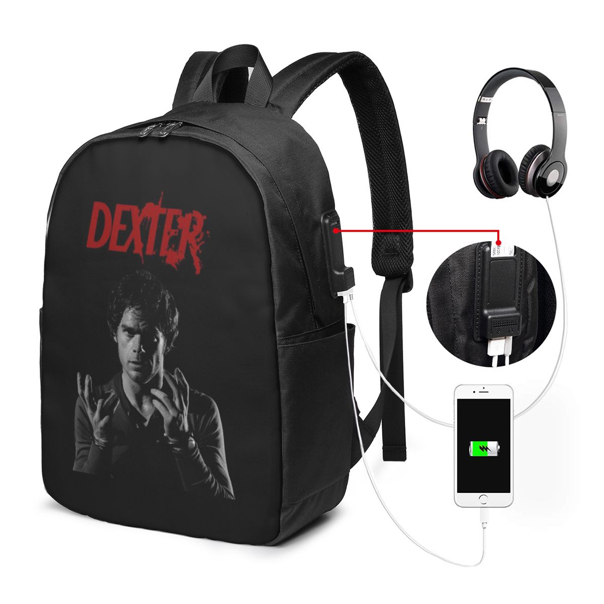 Women'S Bags Travel - Film Dexter Morgan Sırt Çantası Seyahat