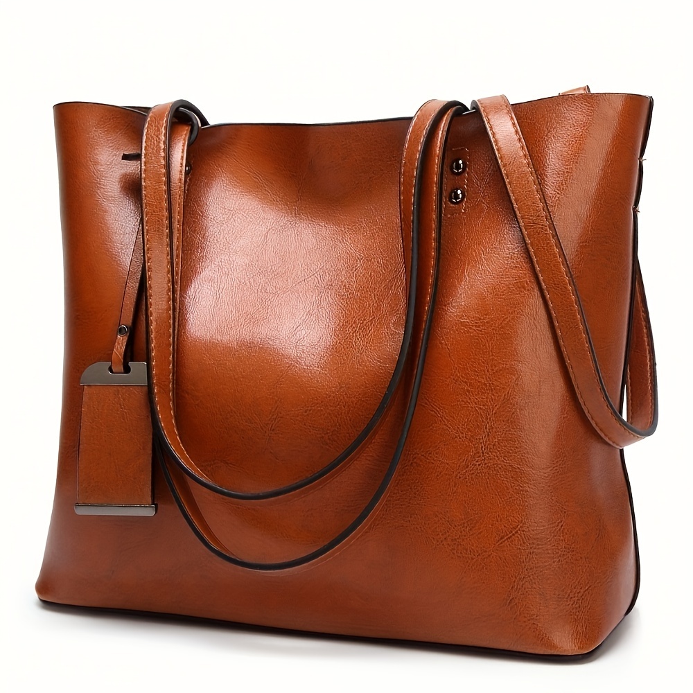 Women'S Work Bags Tote - Moda klasik Retro deri kadın Tote