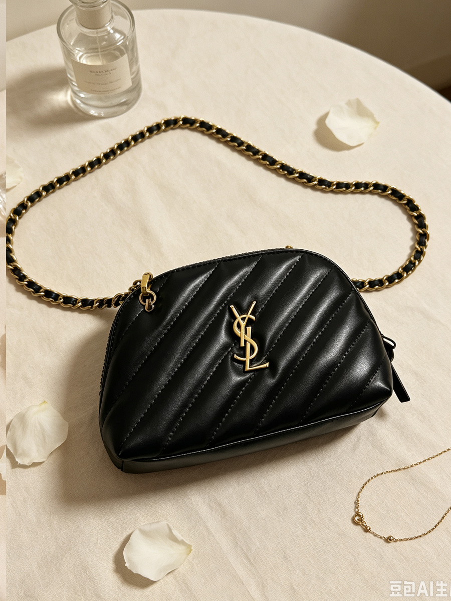 YSL Siyah Çizgili Deri Makyaj  - Women'S Ysl Bags Crossbody incelemesi ve fiyatı