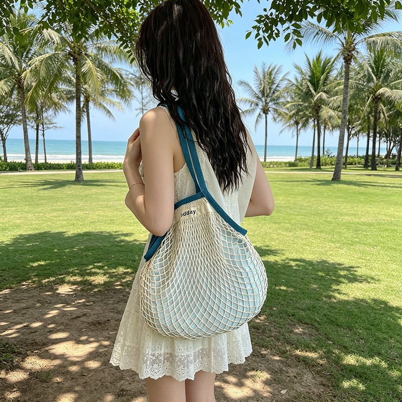 Yaz Plajı Hafif Oyuk Omuz Çant - Crochet Market Bag incelemesi ve fiyatı