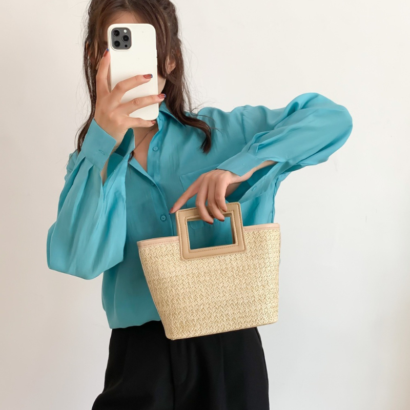 Kare Oyuk Saplı Hasır Örgülü Ç - Women'S Bags Top 10 incelemesi ve fiyatı
