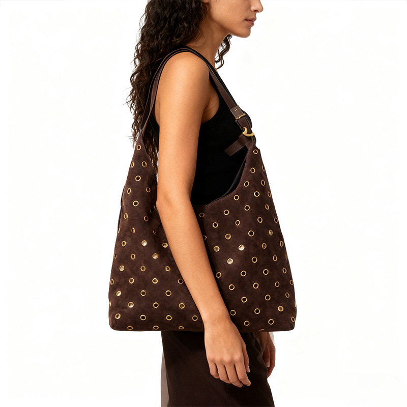 Süet Metal Çivili Tote Çanta v - Women Bags With Wallet incelemesi ve fiyatı