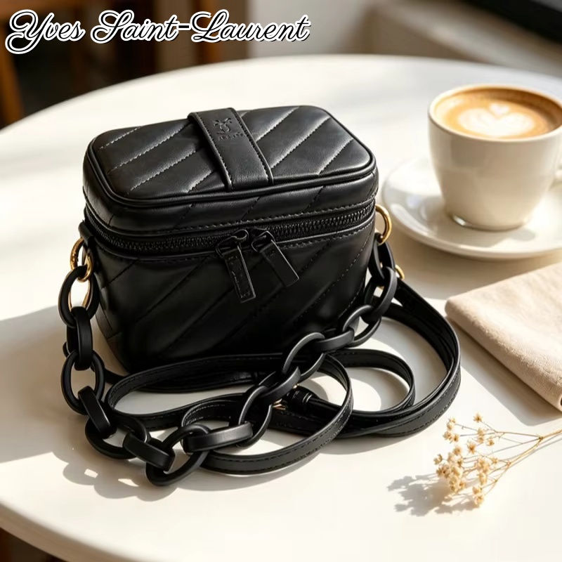 YSL Siyah Chevron Deri Kare Ma - Women'S Ysl Bags Crossbody incelemesi ve fiyatı