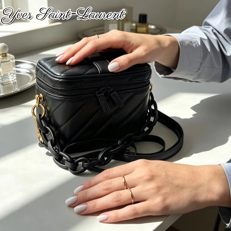 YSL Siyah Chevron Deri Kare Ma - Women'S Ysl Bags Crossbody incelemesi ve fiyatı