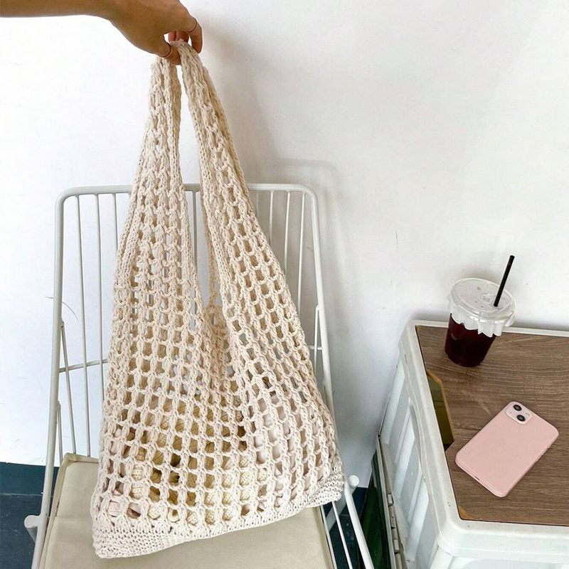 Kadınlar için moda tığ çanta y - Crochet Market Bag incelemesi ve fiyatı