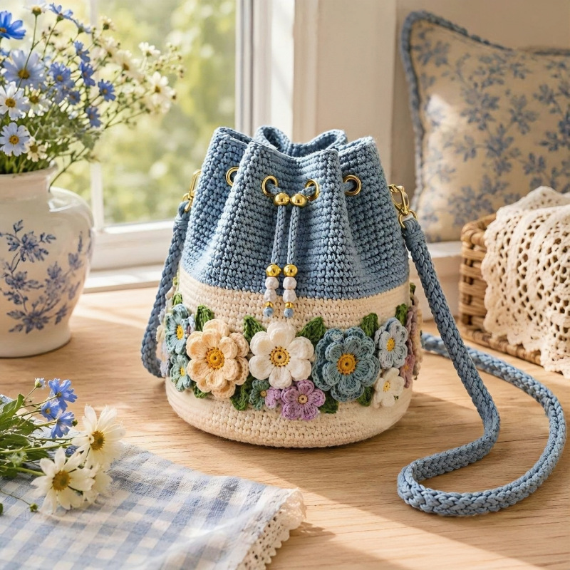 El Yapımı Tığ İşi Çanta Çiçekl - Crochet Market Bag incelemesi ve fiyatı