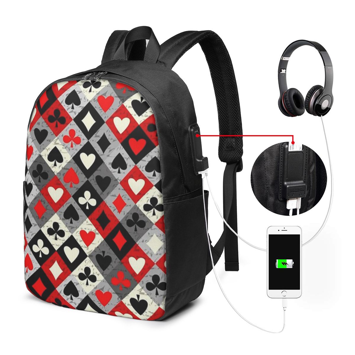 Oyun Kartları Poker Baskı Sırt - Women Bags For Women incelemesi ve fiyatı