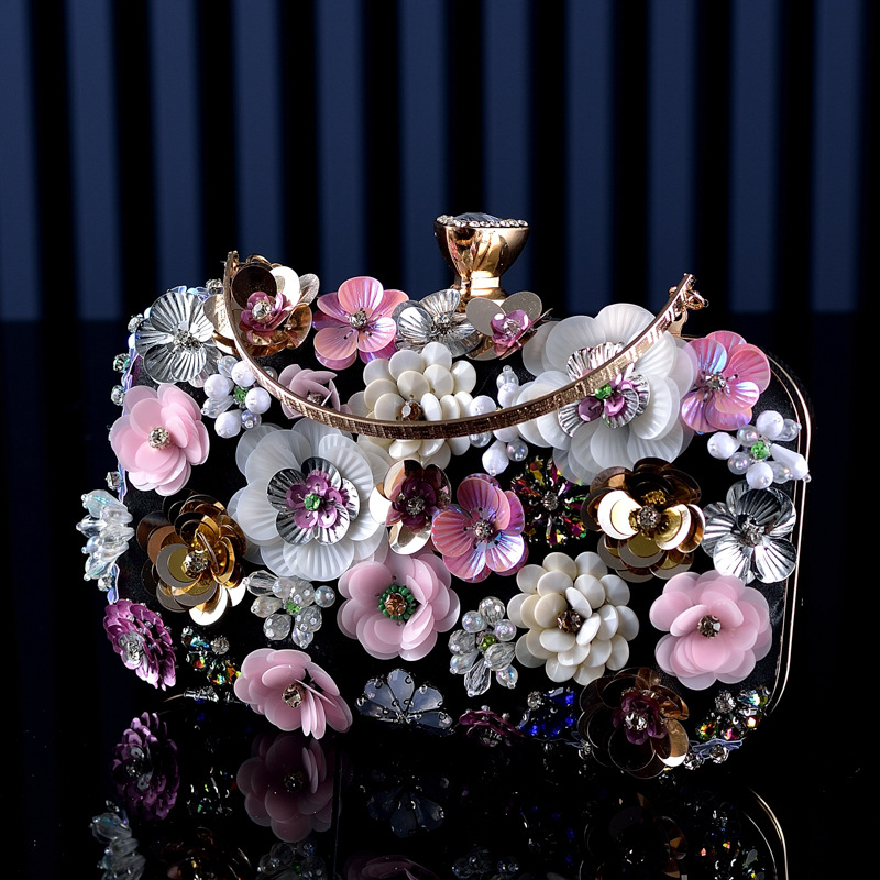 Moda Kadın Çanta Çiçek Elmas N - Clutch Bag Evening incelemesi ve fiyatı