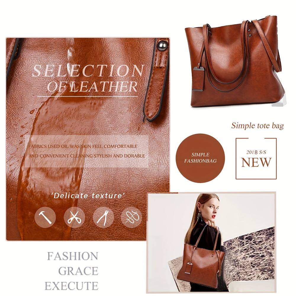 Moda klasik Retro deri kadın T - Women'S Work Bags Tote incelemesi ve fiyatı